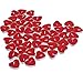 Tatuo 50 Pieces Valentine's Day Heart Shape Candles Romantic Tealight Candles and 200 Pieces Silk Rose Petals Flower Petals for Valentine's Day Birthday Festival Wedding Party