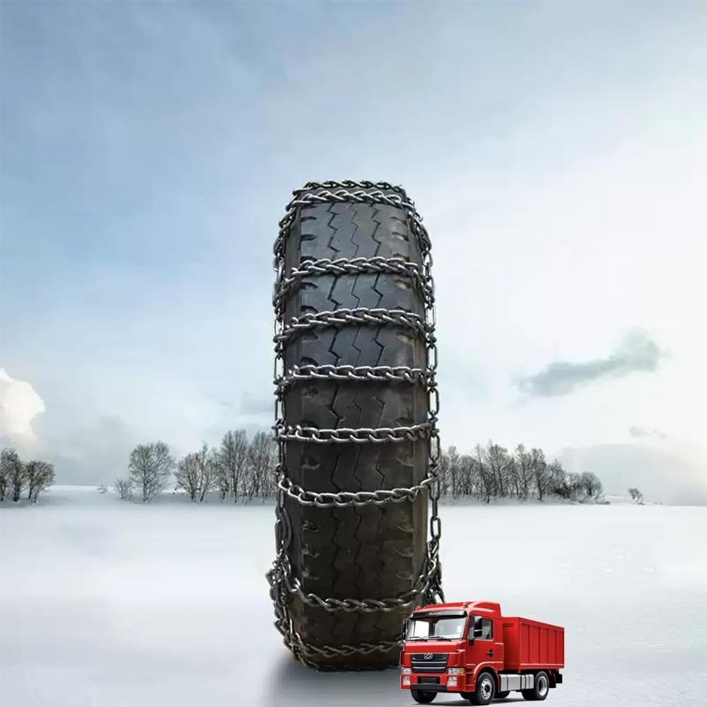 Set of 2 Universal Emergency Tire Traction Chain Snow Chains for Semi Trucks Metal Tire Chains for SUV Trucks Pickup Trucks Semi Trucks Van Trucks ATV Light Truck 9mm 9.00-20 9mm 245/70R19.5