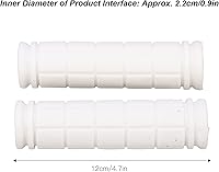 Vista 5 de Funda de goma blanca para manillar de bicicleta, 1 par de empuñaduras de bicicleta, agarre antideslizante para manillar de bicicleta, Agarres