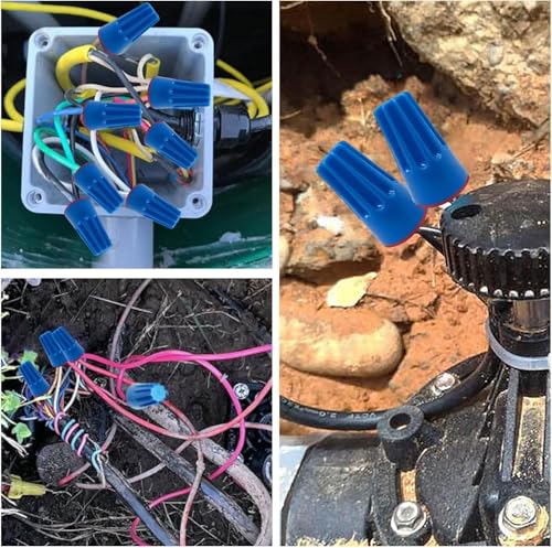 Image of Dicio Waterproof Landscape Wire Connectors Small 20 pcs UL Listed, Waterproof Electrical Splice Kit Wire Connectors Nuts Best for Outdoor Landscape Lighting