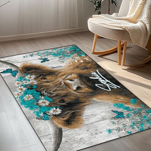 Tapete Decorativo Highland Cow Personalizable 72x48 in miniatura 5