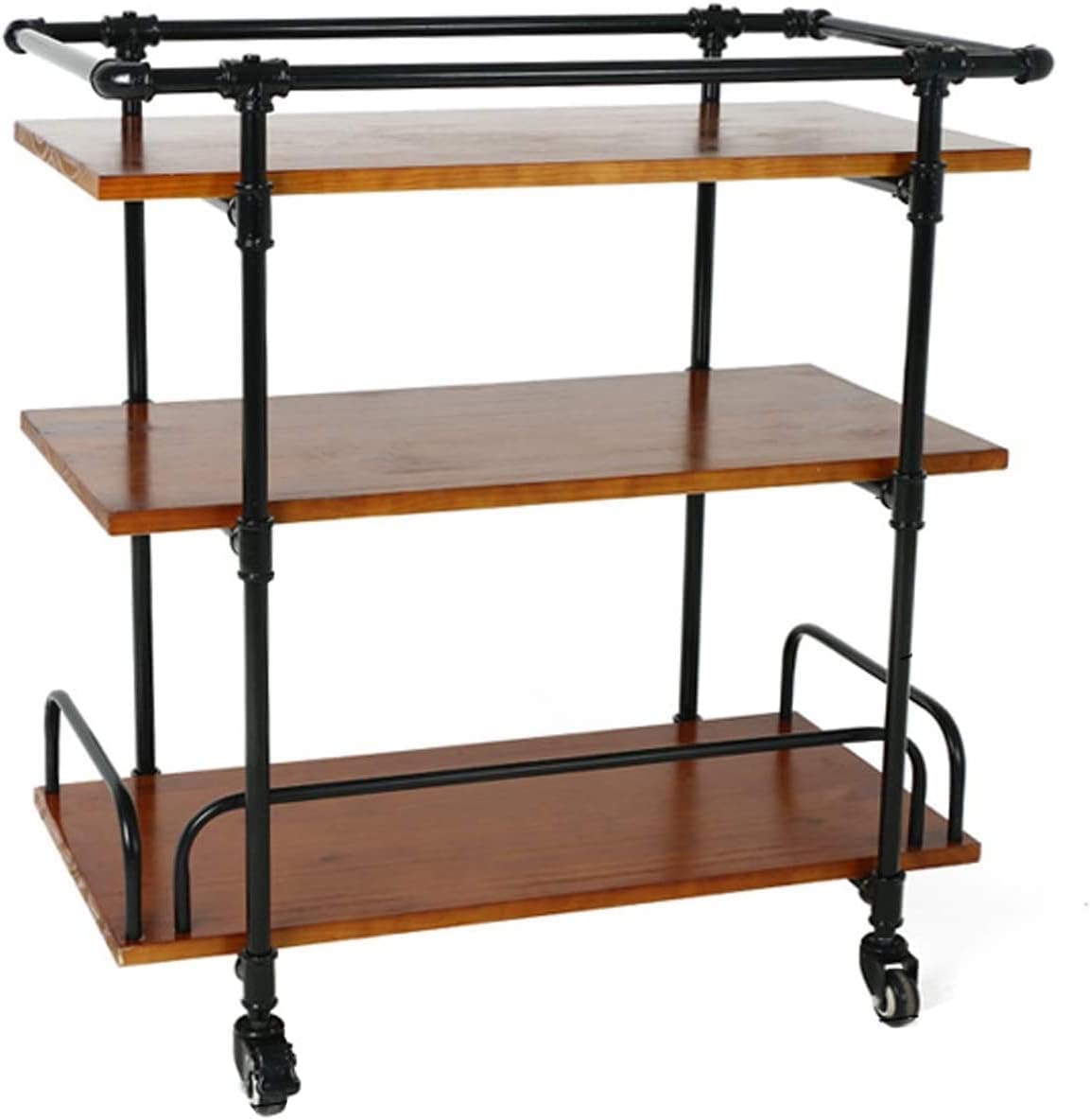 Bar Cart, Home Bar Hotel Serving Cart Wine Cart - Outdoor Drinks Trolley Block Trolleys Cream Sideboard Tea Camping Kitchen Unit Cart Trolley Serving Cart(B)