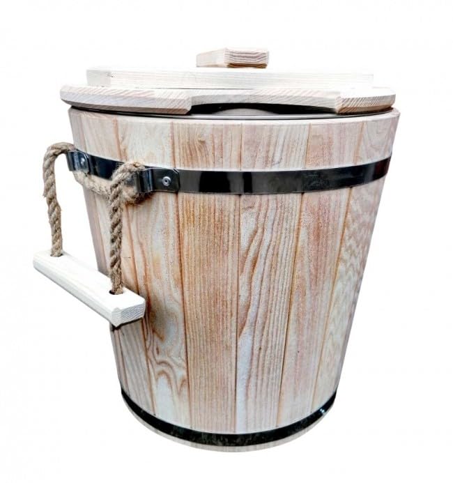 Zaparnik Sauna 20 L aus Eschenholz mit Edelstahleinsatz – Saunakübel für Wenik & Aufguss, handgefertigt