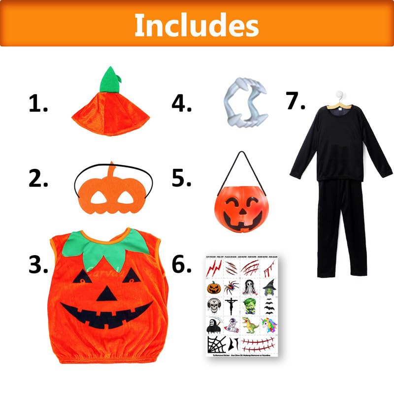 Image of Sarvda Halloween Dress | Costume and Accessories | For Girls and Boys | Kids & Adults | Haunted Horror Theme Party Vampire Witch Ghost Skeleton Draculla Zombie Pumpkin Scary Cosplay Dress