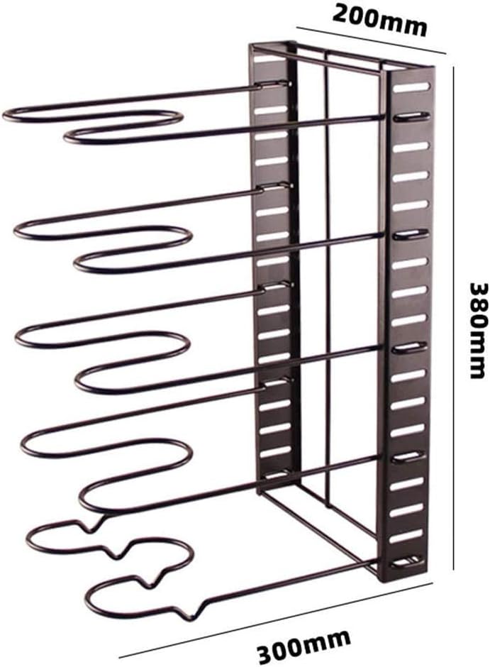 5-storey pot rack, adjustable pot bottom frame, kitchen cabinet finger, pot holder easy to assemble and clean
