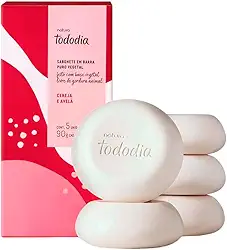 SABONETE EM BARRA PURO VEGETAL NATURA TODO DIA CEREJA E AVELÃ CAIXA COM 5 UNIDADES 90g/cada