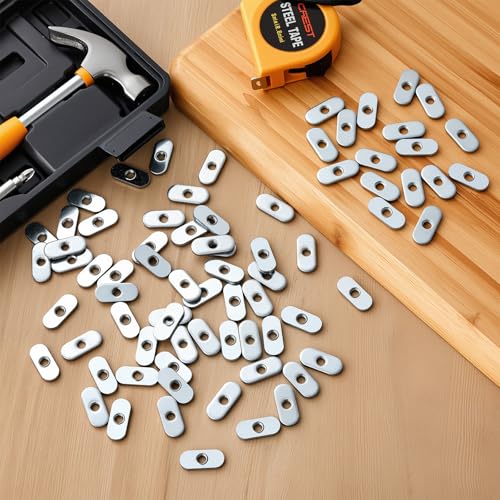 Image of 200 Pcs M6 x 1.0 Centered Slide-in T-Nuts for 10 Series T-Slot Aluminum Extrusion Zinc Plated Carbon Steel T-Track Nuts for CNC Machine, 3D Printer, Workbench Accessories
