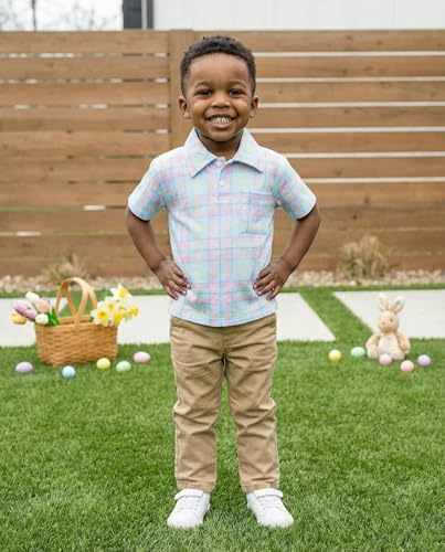 Image of Unique Baby Moisture Wicking Kids Polo Shirts for Toddler Boys Polo Shirt