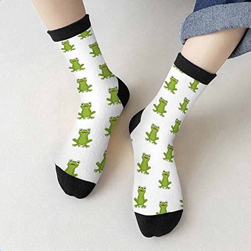 Image of Red Striped Crew Socks for Woman Size 6-8 Christmas Tree Moose Snowflake Dots Lines Girls Socks