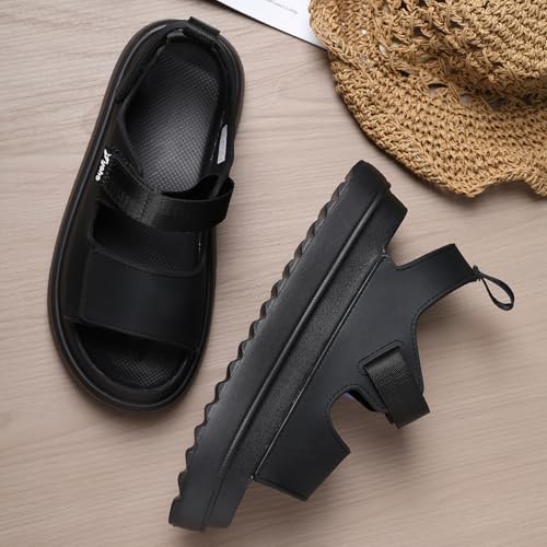 Image of YOHO Wanderz Sandals for Women & Girls | Chunky Ripple Sole with Adjustable Straps | Waterproof Monsoon Footwear | 003