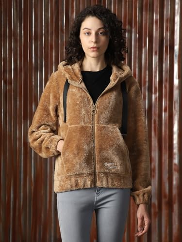 Image of High Star Women Solid Polyster Oversized Fit Long Sleeve Jackets