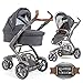 ABC Design 3-Tec - 2in1 Kombikinderwagen Set / Kinderwagen Komplettset inkl. Babywanne und Buggy - Sportwagen / Style Edition Street / mit innovativem Federungs-System