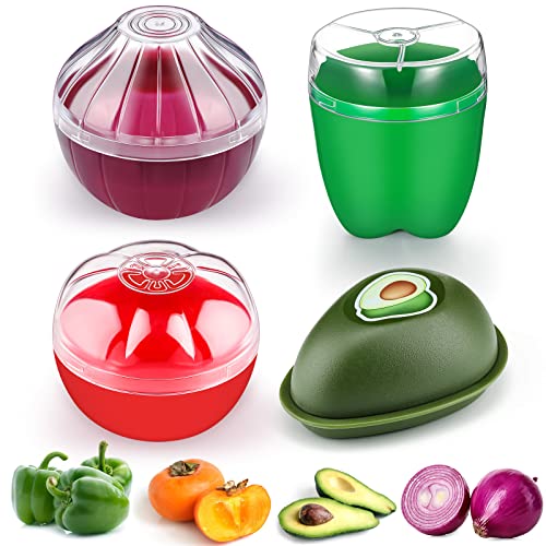 4 Pieces Silicone Fruit and Vegetable Shaped Savers