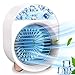 Aire Acondicionado, Mini Ventilador Humidificador, Ventilador de Escritorio Usb, Mini Enfriador de Aire, 3 Niveles de Enfriamiento Para Oficina, Dormitorio, Aire Libre (Whte)
