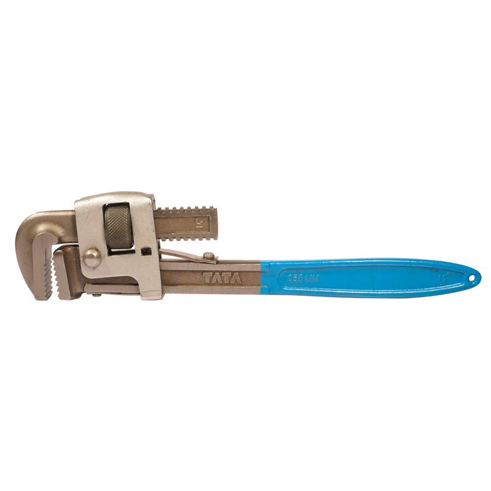 AGRICO Tata 12 Inch Pipe Wrench Set | Heavy Duty Stillson Type Adjustable Jaw Spanner for Pipes | Chrome Vanadium Steel with Anti Slip Grip | For Plumbing, Industrial & Home Repair Use | Pack of 2