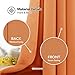 Deconovo Solid Blackout Panels Grommet Thermal Inshualted Window Darkening Curtains for Dining Room, 52x63 Inch, Orange