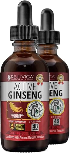 Ginseng activo coreano rojo Panax ginseng con ginsenósidos naturales - Entrega líquida para una mejor absorción - Apoya la energía saludable, la