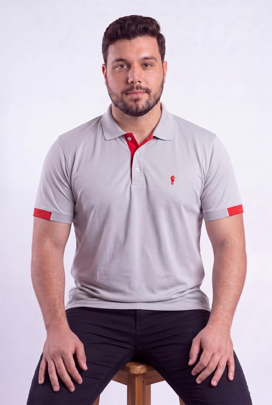 Image of EPPE Men's Plus Size Polo T-Shirt |Regular Fit, Stretchable Micropolyester Half Sleeve T-Shirt for Men|Casual & Sports Wear