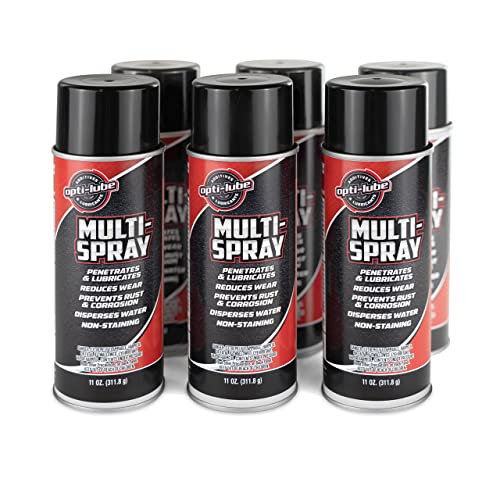 OPTI-LUBE Multi-Spray: 11OZ CAN AEROSOL LUBE with Straw (6 Pack)