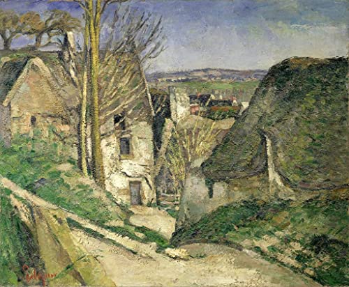 Pintura mural en lienzo vintage de Cézanne, cuadro artístico texturizado de 60x90cm
