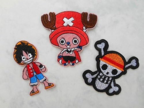 3 Pieces ONE PIECE Manga Iron On Patches