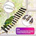 KATUMO Bird Toy Set, 7 PCS Small Bird Toys for Parrot, Including Wooden Ladder, Chewing Toys, Perch - Pet Activity Structure for Indoor, Outdoor, Climbing, Entertainment - Image 3