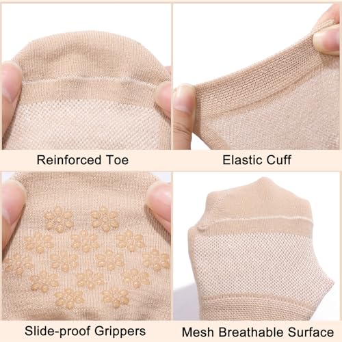 Jspupifip 15 Pairs Half Socks for Women, No Show Toe Topper Socks for Shoes Hidden Toe Covers for Women Multiple Shoes3