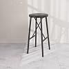 Portable Black Upholstered Bar Chair Bar Stool Kitchen Chair 1305
