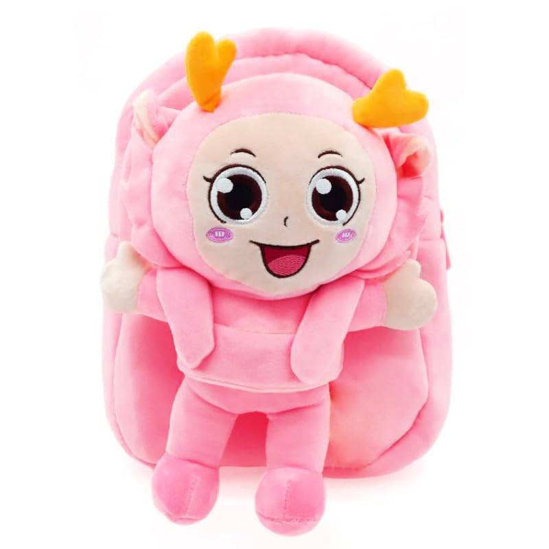Image of Frantic Cute Backpack for Nursery Children Soft Plush Velvet Cartoon Animal Plush Preschool Mini Travel Bags for Baby Girl & Baby Boy Ideal for Girls, Boys & Toddlers, 2-5 Years
