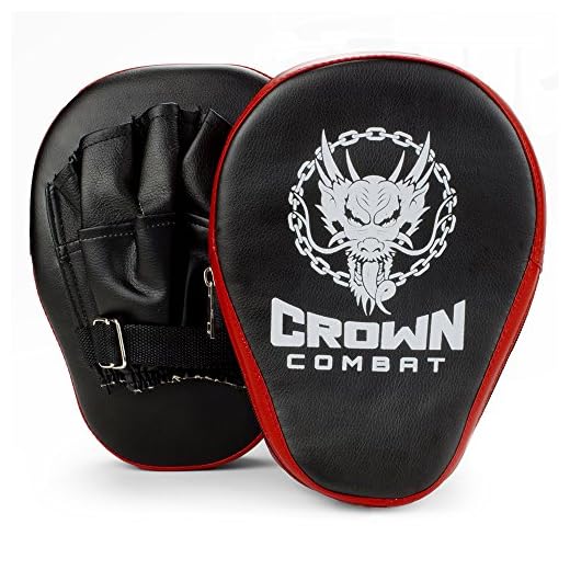 Crown Sporting Goods Curved PU Leather Punch Mitts, Pair of 2