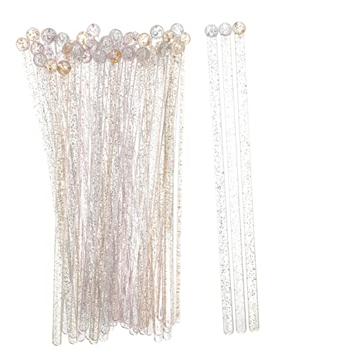 Cabilock 45Pcs Reusable Cocktail Swizzle Sticks Premium Mixing Sticks for Beverages and Cocktails Smooth Surface Easy to Clean for Parties and Events