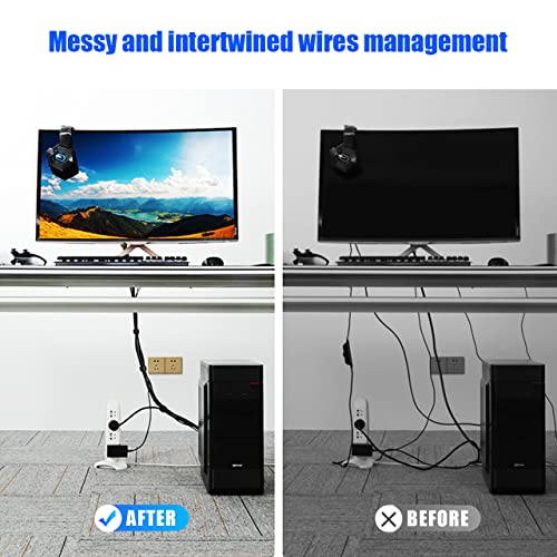 100 Pcs Reusable Cable Ties With Hook And Loop, Multi-Purpose Adjustable 8 Inch Cable Management Wire Straps For Home, Office And Data Centers Organizer By Qingler #TOP1