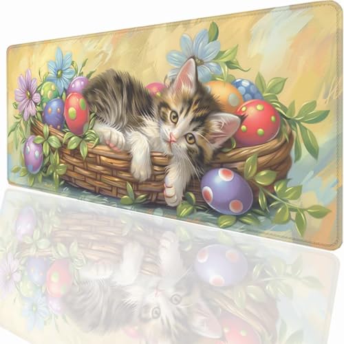 Large Mouse Mat 900x300x3mm, Extended Cat Desk Pad, Adults K