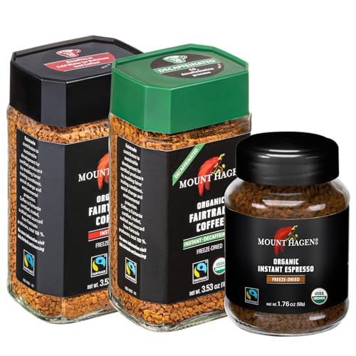 Mount Hagen Organic Freeze Dried Instant Decaf Coffee 3.53oz and Mount Hagen Instant Espresso Ground Coffee 1.76oz image 4