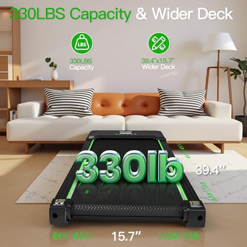 Akluer Walking Pad with 12% Auto Incline, Under Desk Treadmills for Home and Office, 2.5HP Quiet Portable Walking Pad with Smart App Scenic Routes & Bluetooth Speaker for Home Hiking