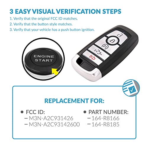 M3N-A2C931426 keyless2go proximity smart key 902 mhz ford 164-R8166 4