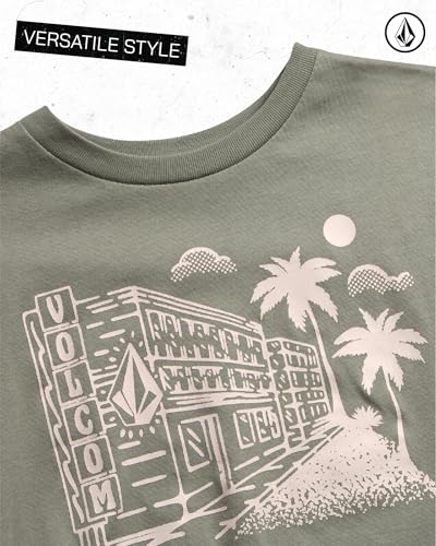 Image of Volcom Girls Shirts - Casual Crewneck Short Sleeve Graphic Tee Trendy Tops - Breathable Girls Summer Clothes