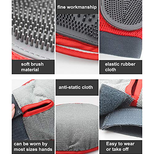 Anself Pet luva de banho cat hair removedor de pêlos luva de limpeza de cabelo escova de cabelo ferr