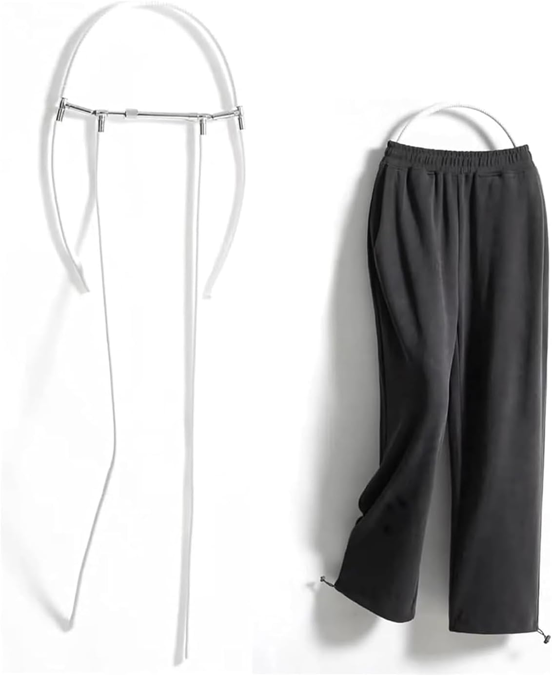 Metal Body Shape Clothing Display Hangers, 150cm Adjustable Invisible Mannequin Hanger, with Adjustable Waist and Legs, Photography Dress Form Display Rack, Fashionable Dress Form for Pants