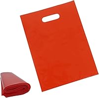 Vista 1 de Bolsas de mercancía para compras, bolsas rosas para pequeñas empresas con asas, bolsas de compras de plástico para boutiques, venta al por menor