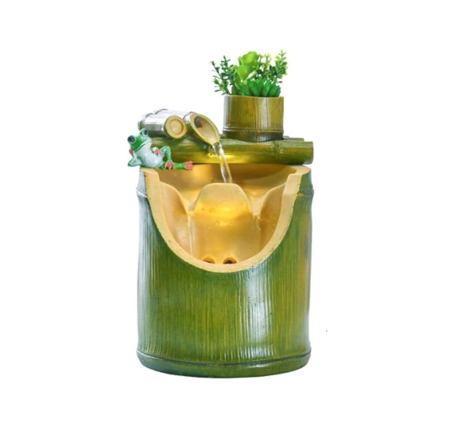 Amazon.co.jp: 置物・オブジェ 卓上噴水クリエイティブ竹噴水装飾卓上