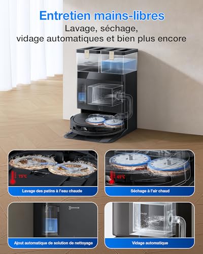 ECOVACS DEEBOT T50 Pro Omni Gen3 Robot Aspirateur Laveur 25000Pa 81mm AIVI – vue 5