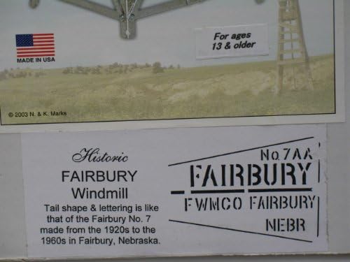 Mini 17 Inch Made in USA Windmill-galvanized Steel Red & Black Trim - Fairbury Tail