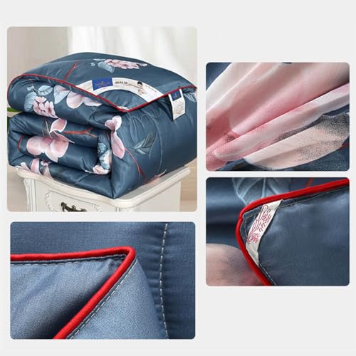 Edredón de seda natural transpirable y ropa de cama confortable con microfibra 3