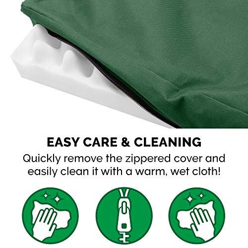 Image of Furhaven Water-Resistant Orthopedic Dog Bed for Large Dogs w / Removable Washable Cover, For Dogs Up to 95 lbs - Indoor /Outdoor Logo Print Oxford Polycanvas Mattress - Forest, Jumbo /XL