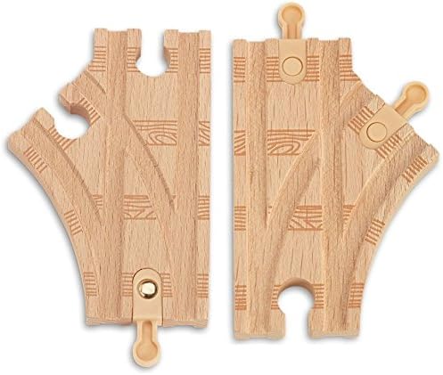 Thomas and Friends Wooden Railway - TWO Curved Switch Track 3.5" Female/Male