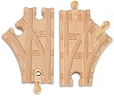 Thomas and Friends Wooden Railway - TWO Curved Switch Track 3.5' Female/Male