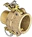Dixon Valve BB100 Brass Boss-Lock Type B Cam and Groove Fitting, 1" Socket x 1" NPT Male