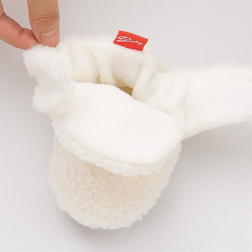 Miniatura 5 de Bellocasa Botines de forro polar para bebés, niños y niñas, pantuflas antideslizantes con agarre suave, zapatos de calcetín para recién nacidos,