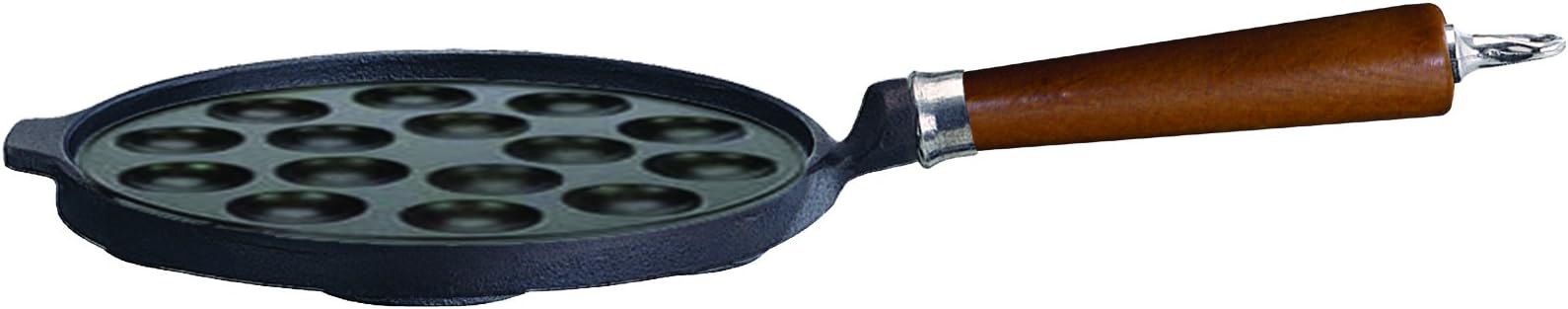 RONNEBY BRUK 121040 Maestro Poffertjes Pan 25 Cm, 15 Holes, Color-Black, Diameter-24 Cm, Cast Iron